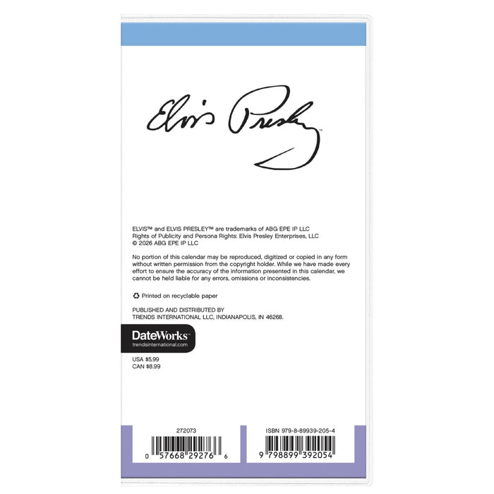 2027 -2028 Elvis Presley Pocket Planner