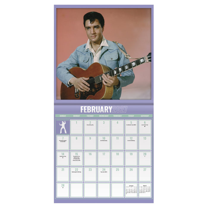 2027 Elvis Presley Mini Wall Calendar