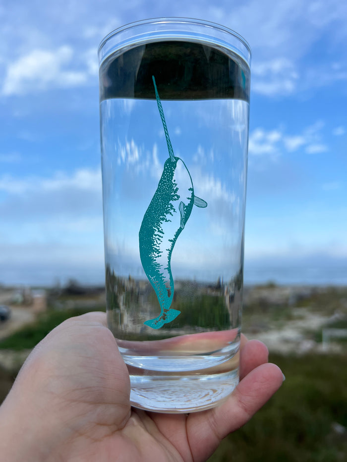 4 Pack Boxed Set Whales Color Tall Collins  Glasses