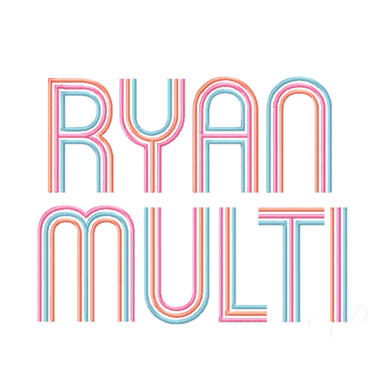 4.5" Ryan Multi Color Small Font
