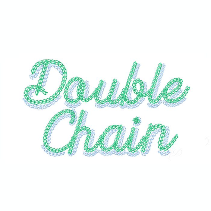 Double Chain Stitch Instant Download Embroidery Machine Font