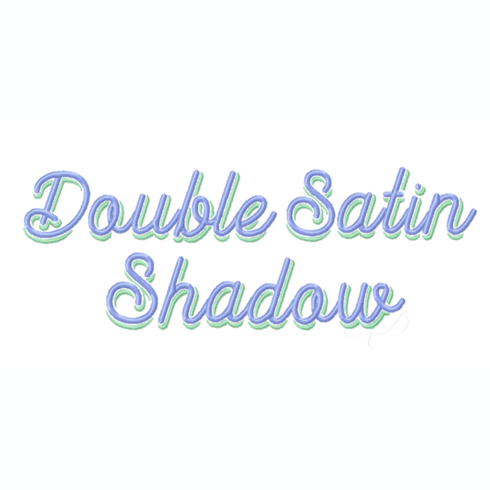 Double Satin Stitch Shadow Script Instant Download Embroidery machine Font Package