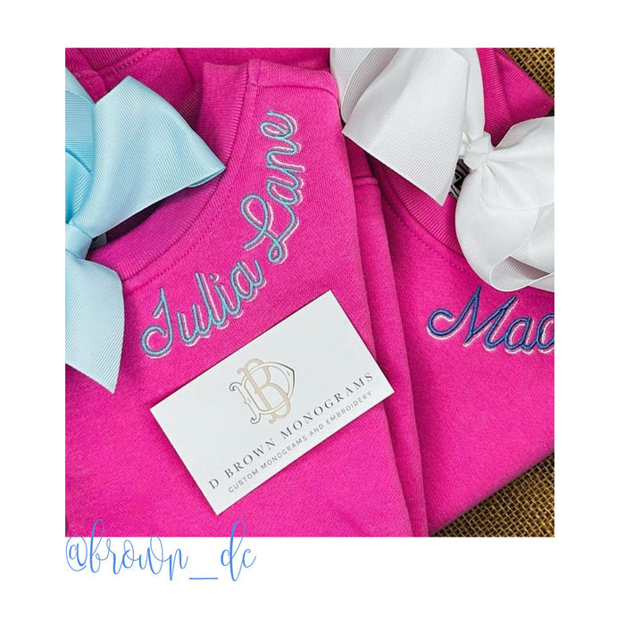 4x4 Double Satin Stitch Shadow Script Embroidery Font Package