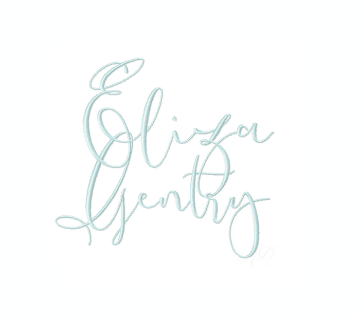 4x4 Eliza Gentry Satin Stitch Embroidery Font
