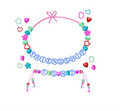 4x4 Friendship Bracelet Embroidery Font Package for crafting
