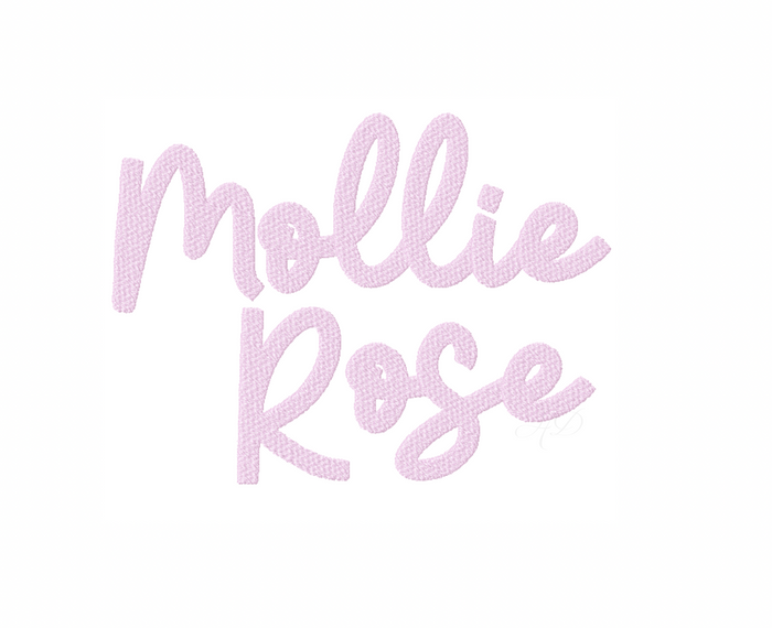 Large Mollie Rose Embroidery Font Package for crafters
