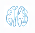 4x4 Satin Master Circle Font Package for Embroidery Designs