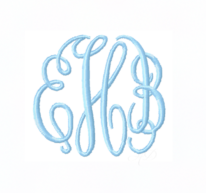 4x4 Satin Master Circle Font Package for Embroidery Designs