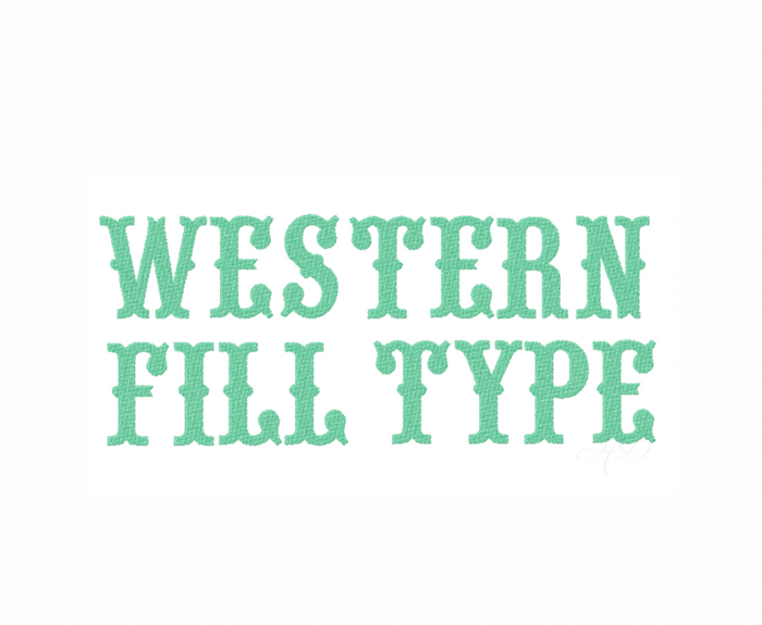 4x4 Western Fill Embroidery Font Package for unique crafting designs