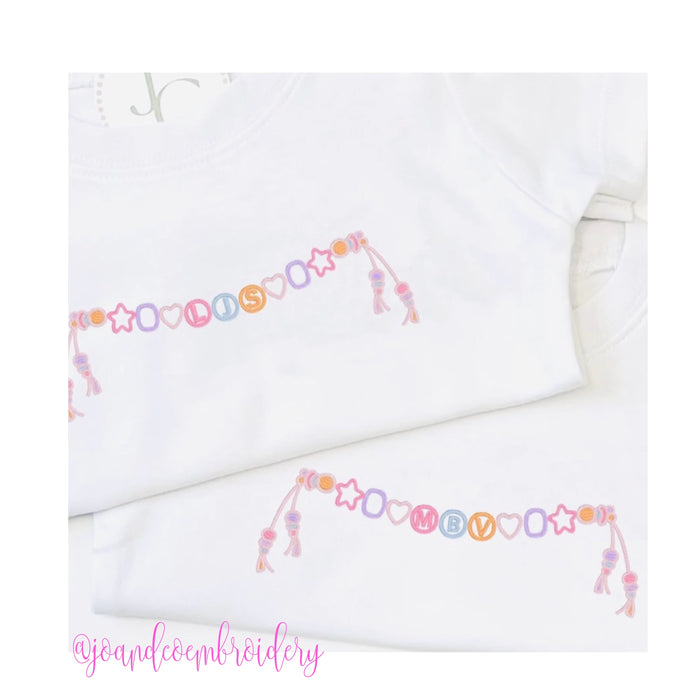 5.5" Friendship Bracelet Embroidery Font Package