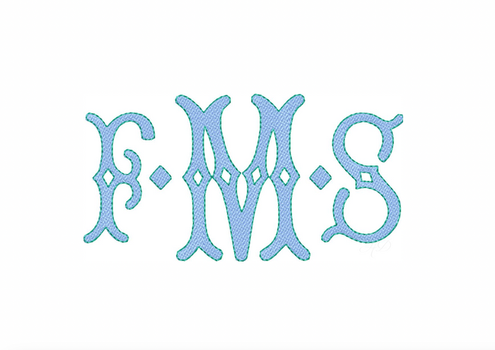 4x4 Avery Fill Outline Embroidery Font Package for crafting
