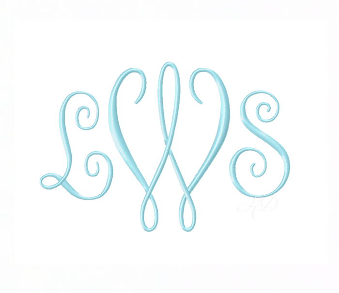 5x7 Large Lilly Anne Embroidery Font