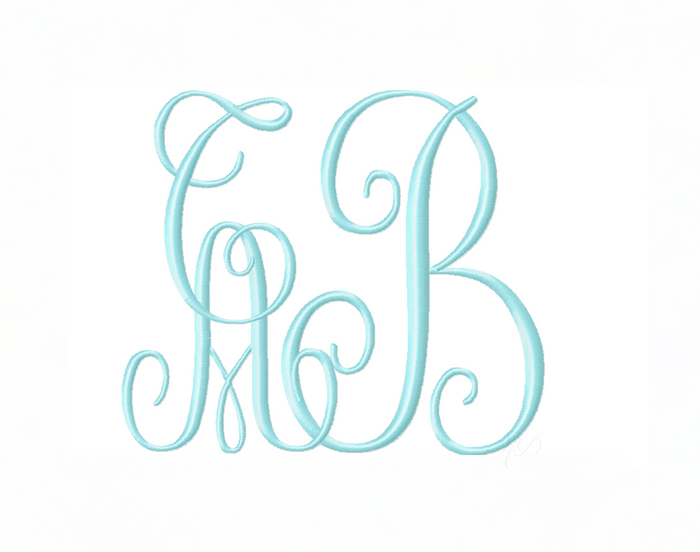 5x7 Large Lilly Anne Embroidery Font