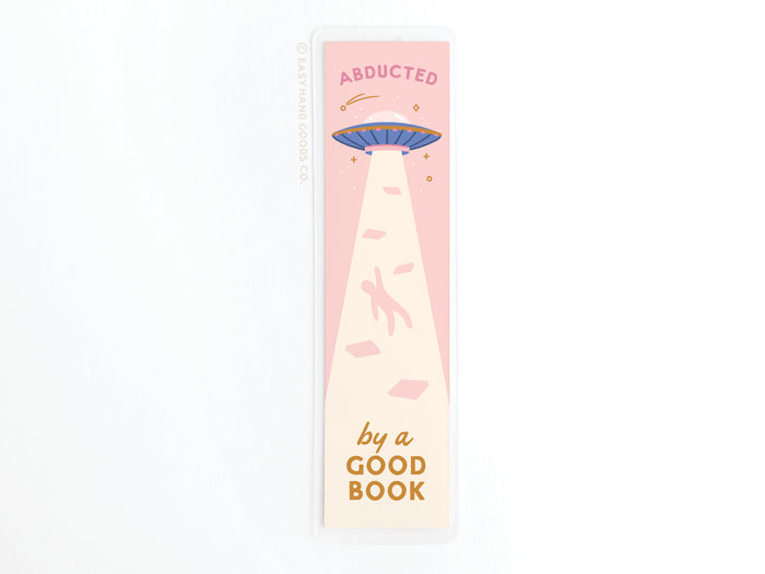 Abducted By A Good Book Laminated Bookmark - Onderkast Studio
