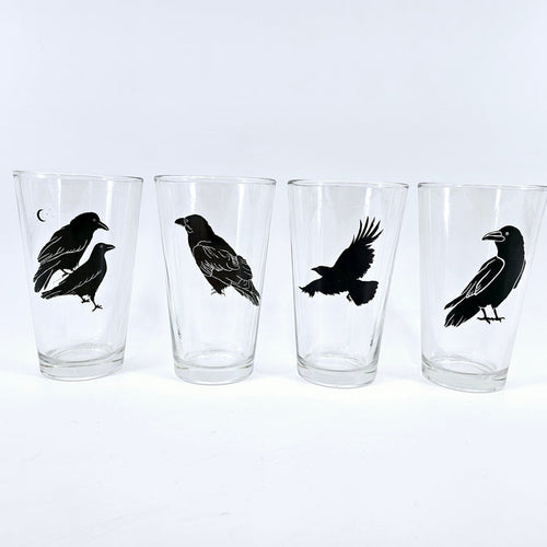 "All The Ravens" Pint Glass Boxed 4 Pack Set