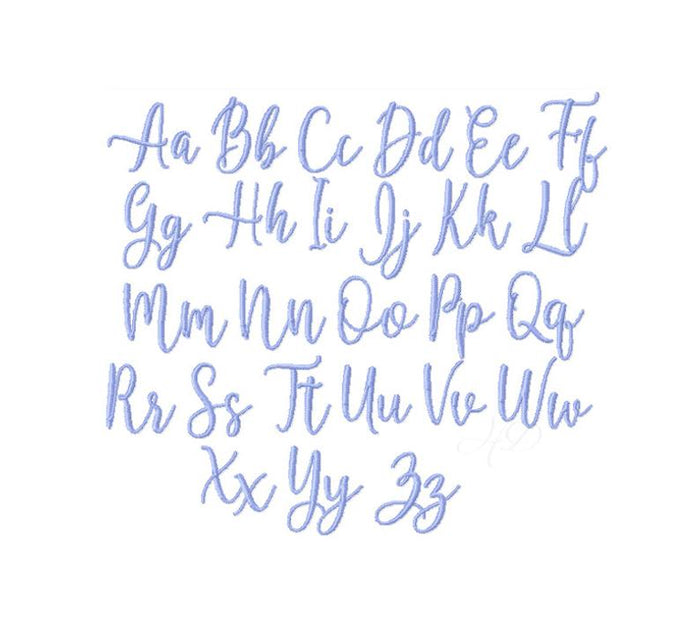 Amelia Satin Embroidery Font