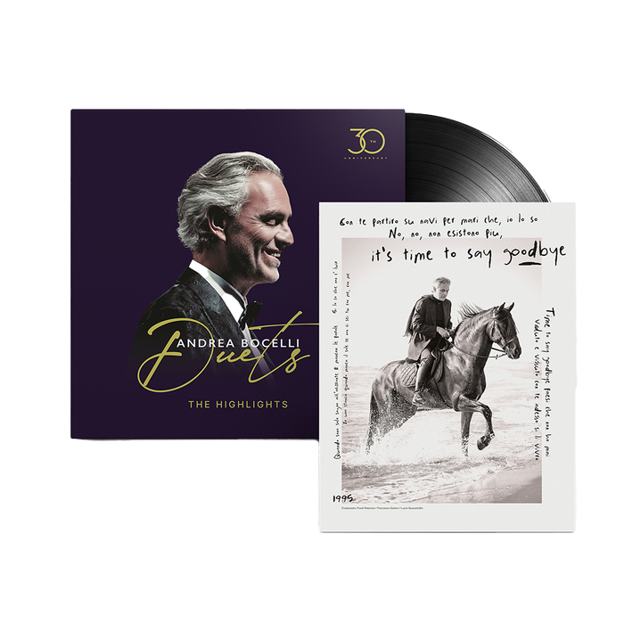 Andrea Bocelli: Duets 30th Anniversary – LP + Art Print Andrea Bocelli: Duets 30th Anniversary – LP + Art Print