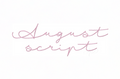 August Script Satin Embroidery Font for crafting projects