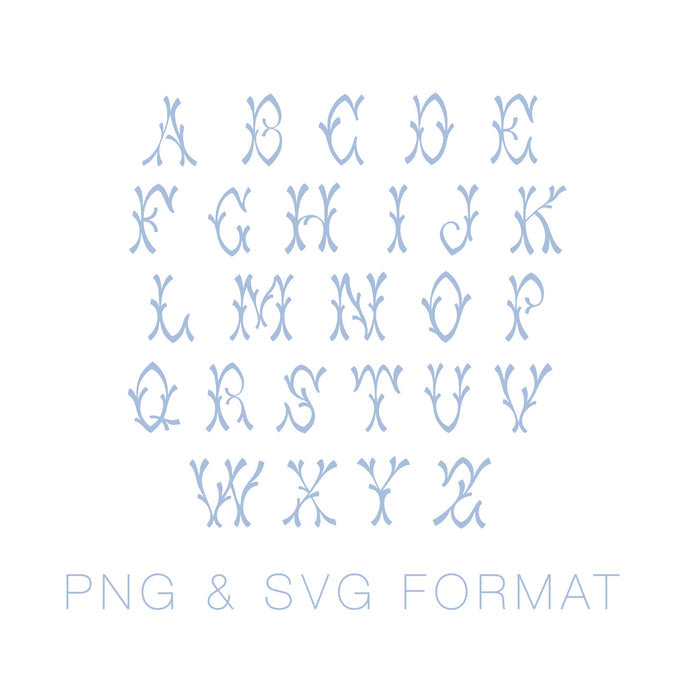 Bamboo Monogram PNG PDF EPS & SVG Monogram Font
