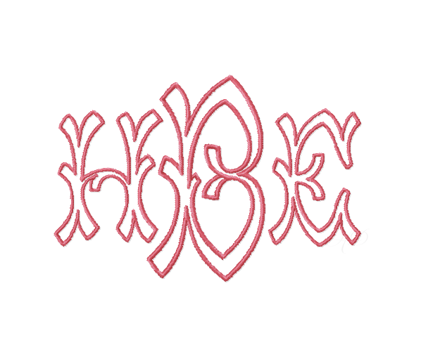 Bamboo Open Satin Ribbed Embroidery Font for crafting