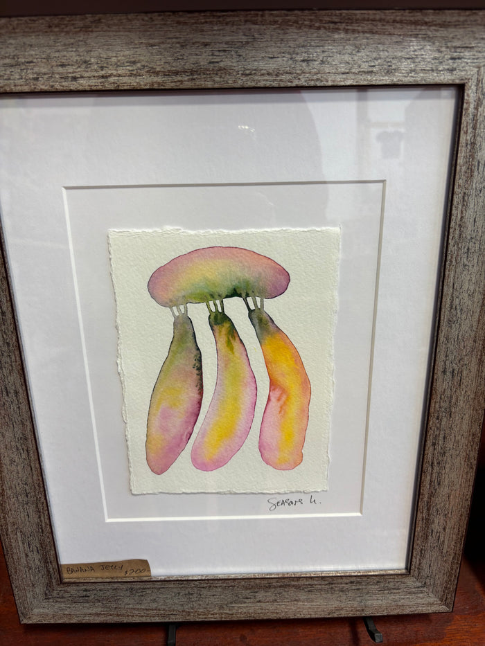 Banana Jelly 11x14  - Original Watercolor Paintings By Seasons Kaz Sparks