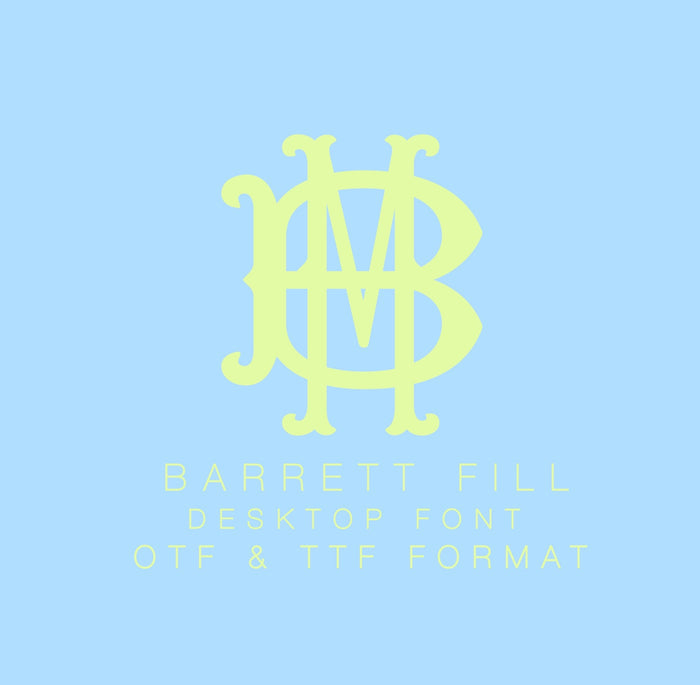 Barrett Fill  Desktop Font