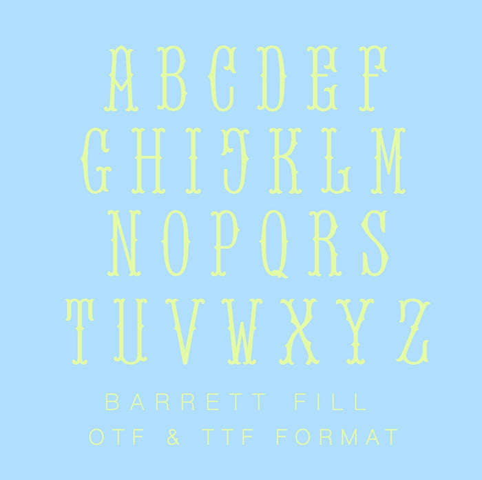 Barrett Fill  Desktop Font