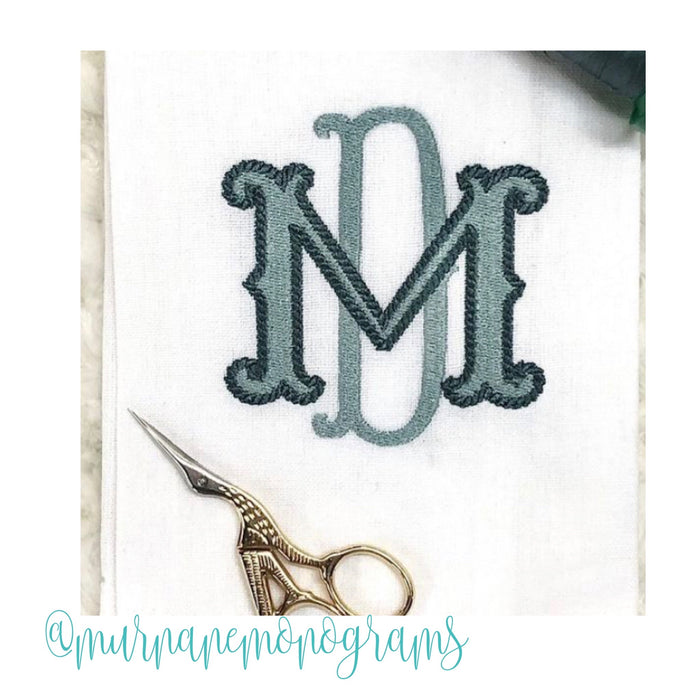 Barrett Fill Rope Embroidery Font Package