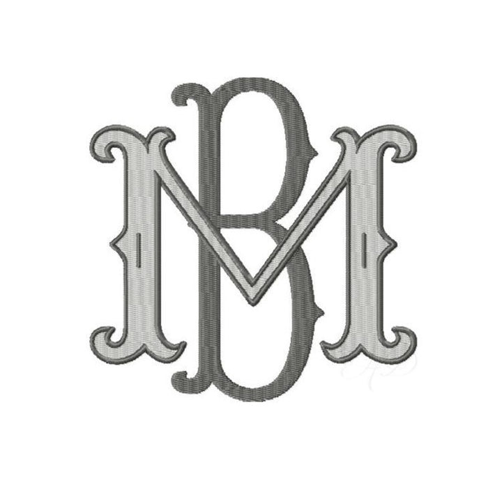 Barrett Fill Satin Embroidery Font for Crafting Monograms