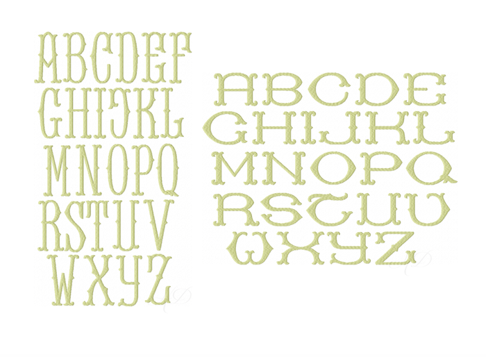 Barrett Fill Stitch Embroidery Font