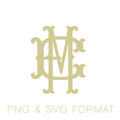 Barrett Monogram PNG PDF SVG EPS Monogram Font