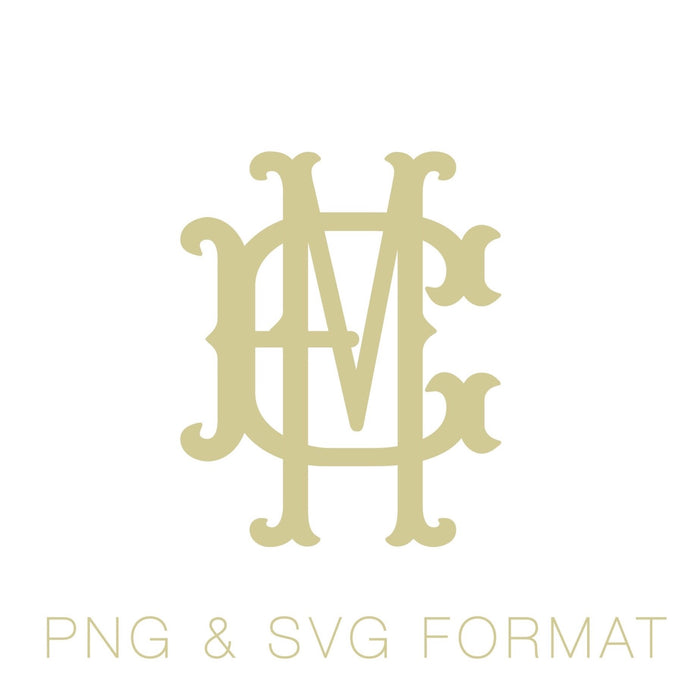 Barrett Monogram PNG PDF SVG EPS Monogram Font