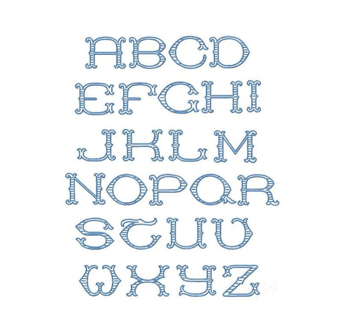 Barrett Stripe Small Embroidery Font