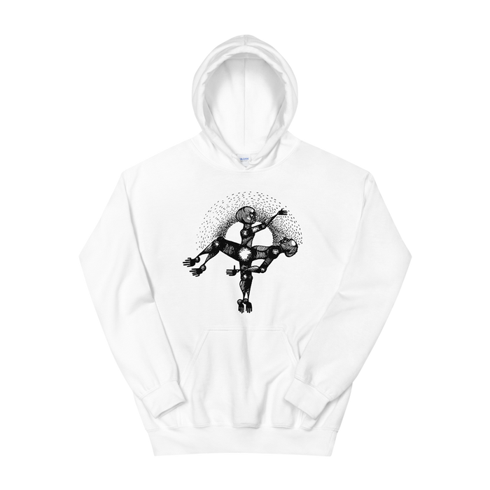 Black To The Future: White Hoodie