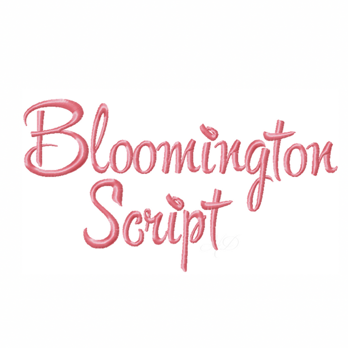 Bloomington Script Bold 4x4 Satin Embroidery Package