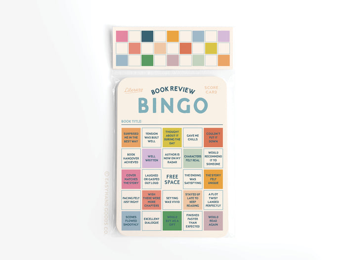 Book Review Bingo Card Set - Onderkast Studio