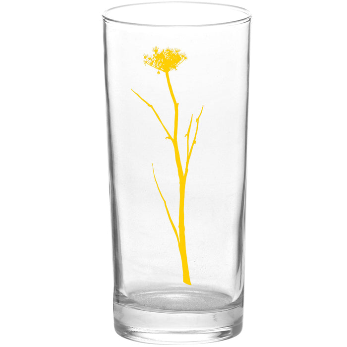 Botanical Botanica Yellow Color Tall Collins Glass - Botanical Series