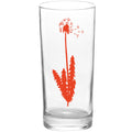 Botanical Three Wishes Red Orange Tall Collins Glass - Botanical Series
