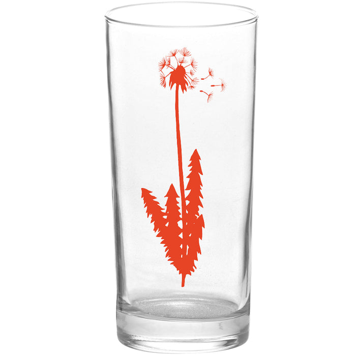 Botanical Three Wishes Red Orange Tall Collins Glass - Botanical Series