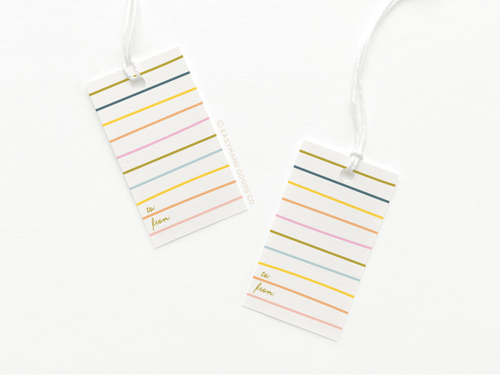 Bright Lines Gift Tags