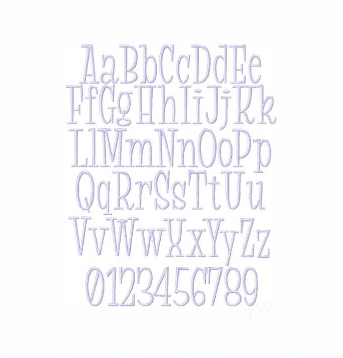 Brynn Lee Satin Stitch Font Package - 4x4 Embroidery