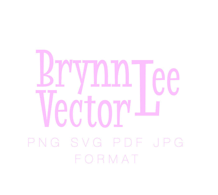 Brynnlee SVG PNG Vector Cricut Monogram Font