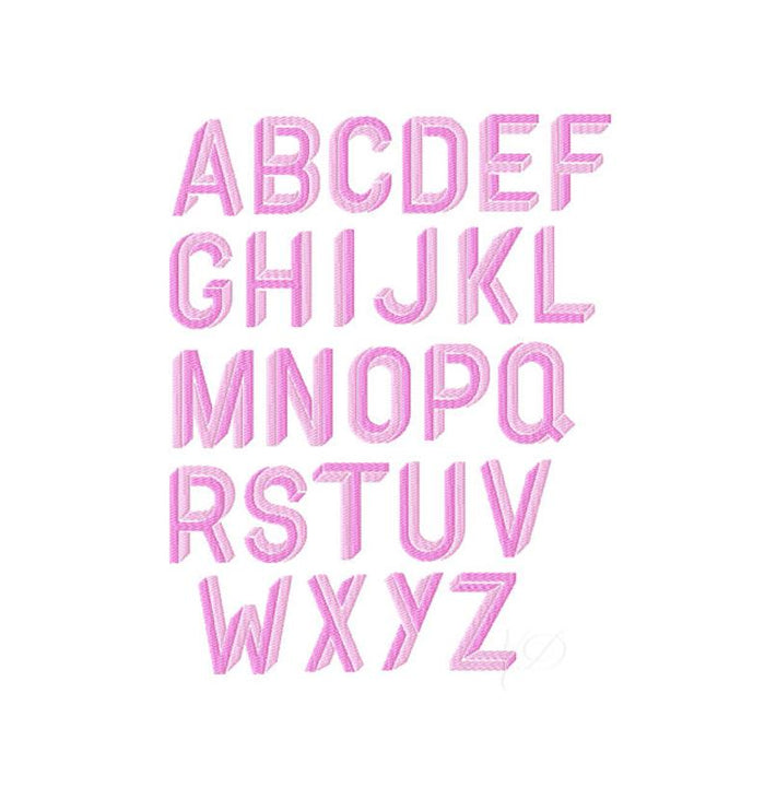 Carsyn Two Tone Embroidery Font Small