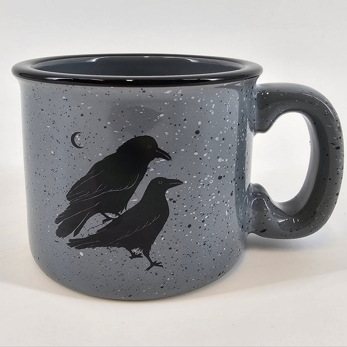 Celestial Ravens Grey 15oz Ceramic Campfire Mug