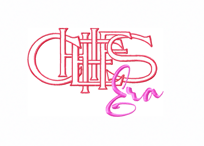 Chiefs Embroidery Layered Monogram Design