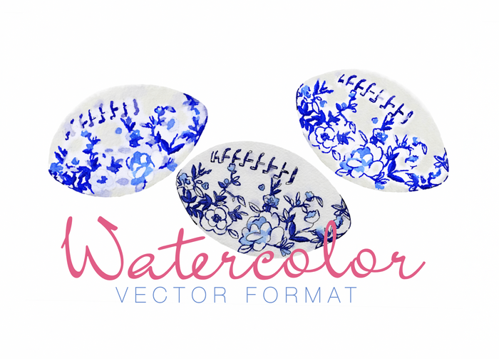 Chinoiserie Football Watercolor Watercolor EPS PNG SVG PDF Vector