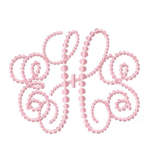 Classic Dot Monogram Embroidery Font Package for crafters.