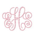 Classic Dot Monogram Embroidery Font Package for crafters.
