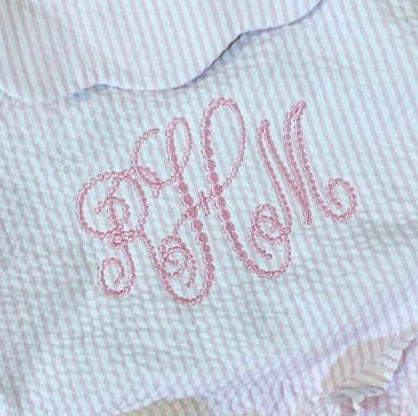 Classic Dot Monogram Embroidery Font Package