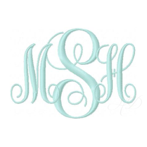 Classic Monogram Vine Embroidery Font design files